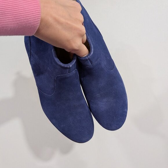 Report Suede Booties Blue Size 8 - Picture 5 of 6